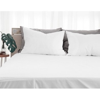 Jadaloo Anti-Dustmite Water-Resistant Fitted Sheet - White