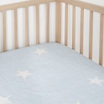 Jadaloo Anti-Dustmite Ultra Soft Crib Fitted Sheet - Blue Stars