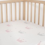 Jadaloo Anti-Dustmite Ultra Soft Crib Fitted Sheet - Cutie Princess Tiara