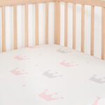 防塵蟎抗鼻敏嬰兒床床笠 - Cutie Tiara 粉紅皇冠