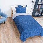 防塵蟎抗鼻敏單人被袋枕袋套裝 - Cube 深藍立方